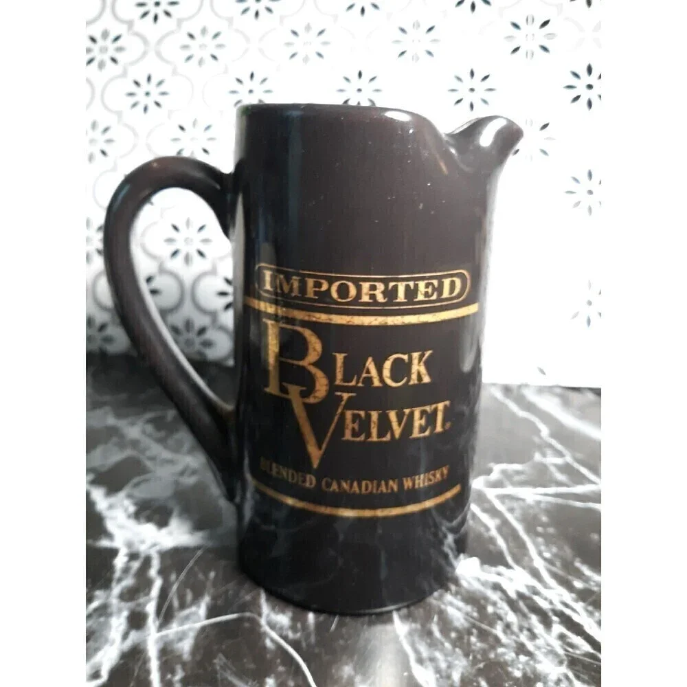 Vintage 1974 Black Velvet Whiskey pitcher mug